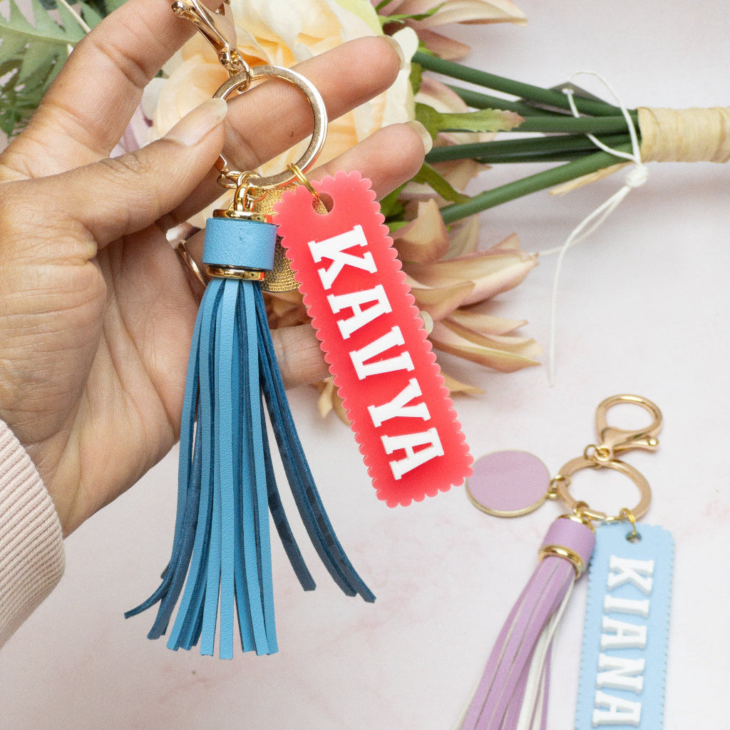 Elegant Personalised Tassel Keychain