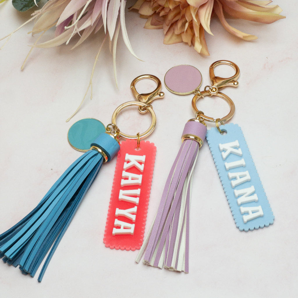 Elegant Personalised Tassel Keychain