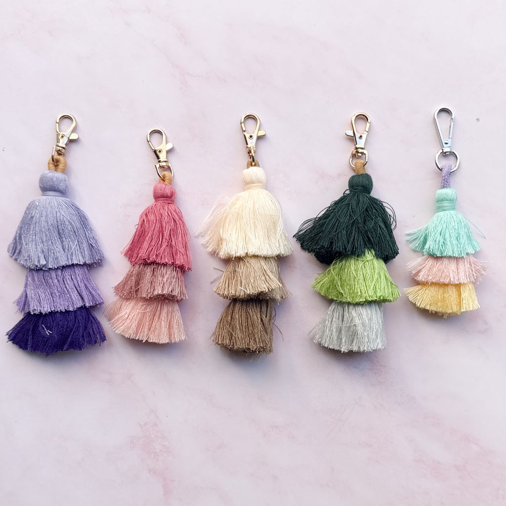 Personalised Boho Tassel Keychain