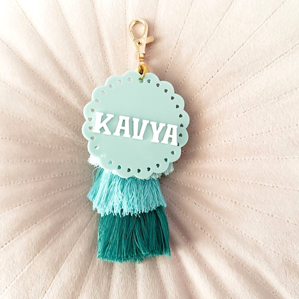 Personalised Boho Tassel Keychain