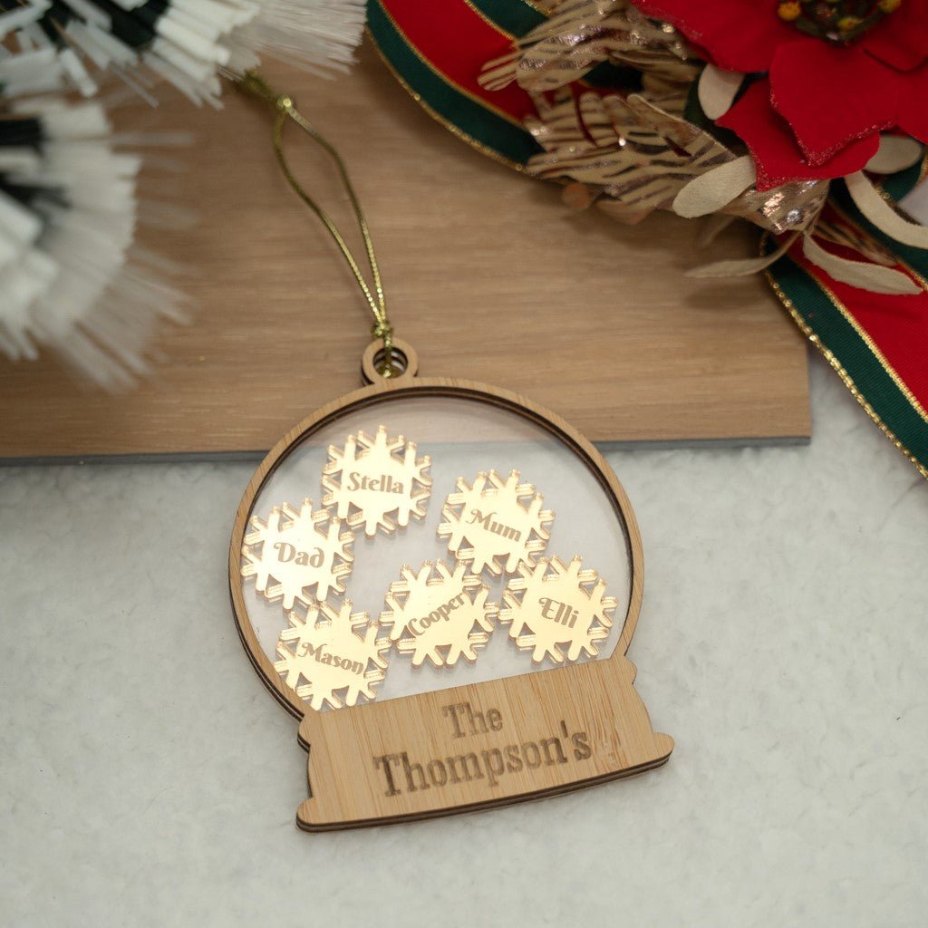 Family Snowflakes Christmas Ornament - KnK krafts
