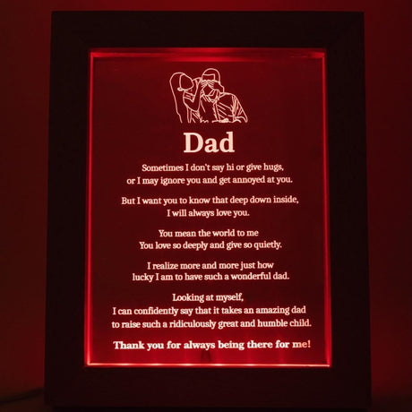 Father’s Day LED Light Frame - KnK krafts