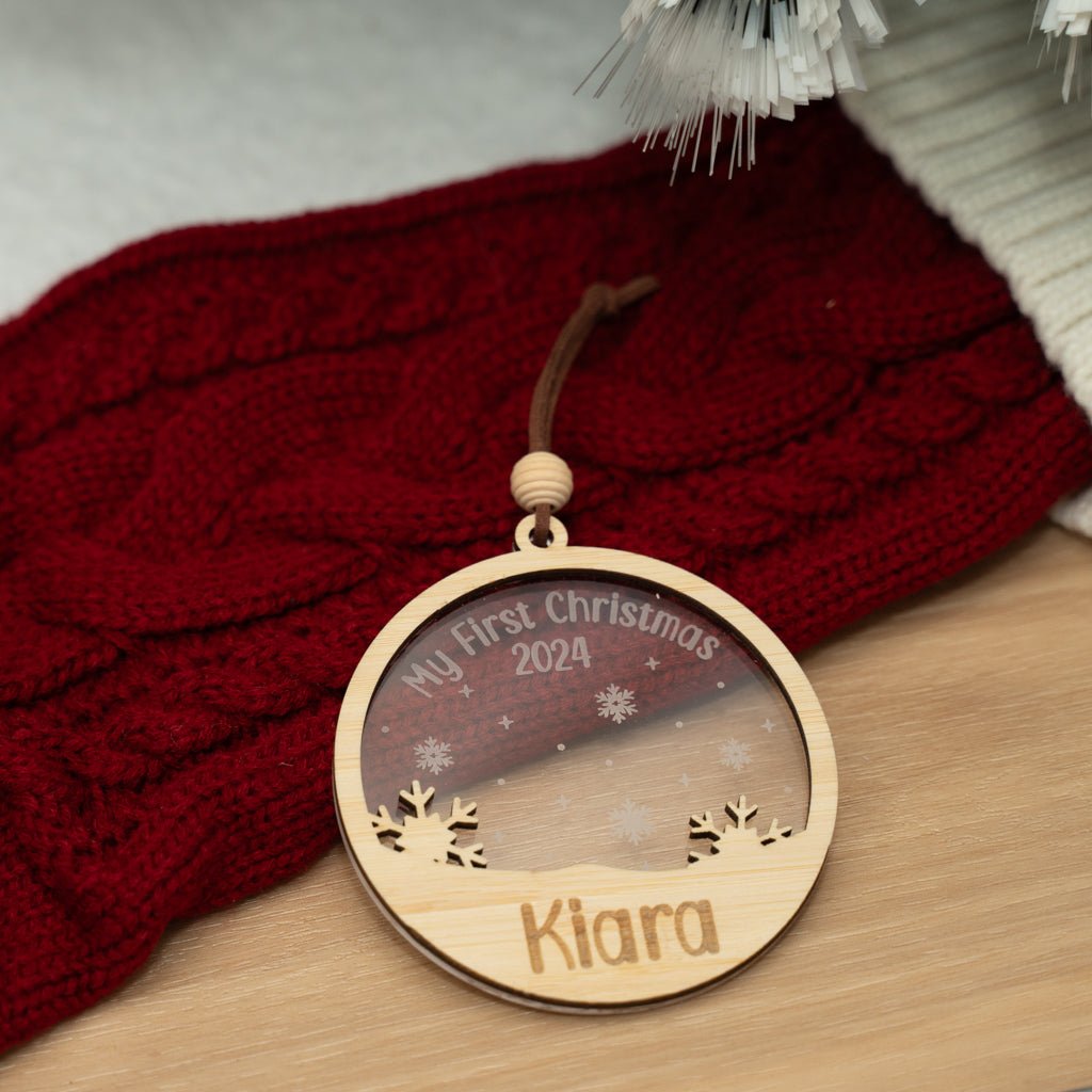 My First Christmas Double Layer Ornament - KnK krafts