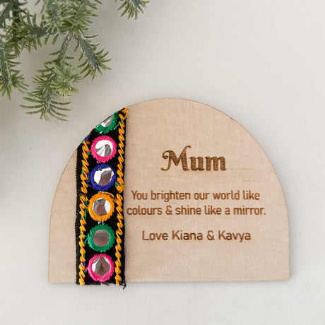 Personalised Arch Fridge Magnet - Embroided Frill - KnK krafts