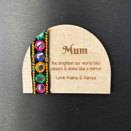 Personalised Arch Fridge Magnet - Embroided Frill - KnK krafts