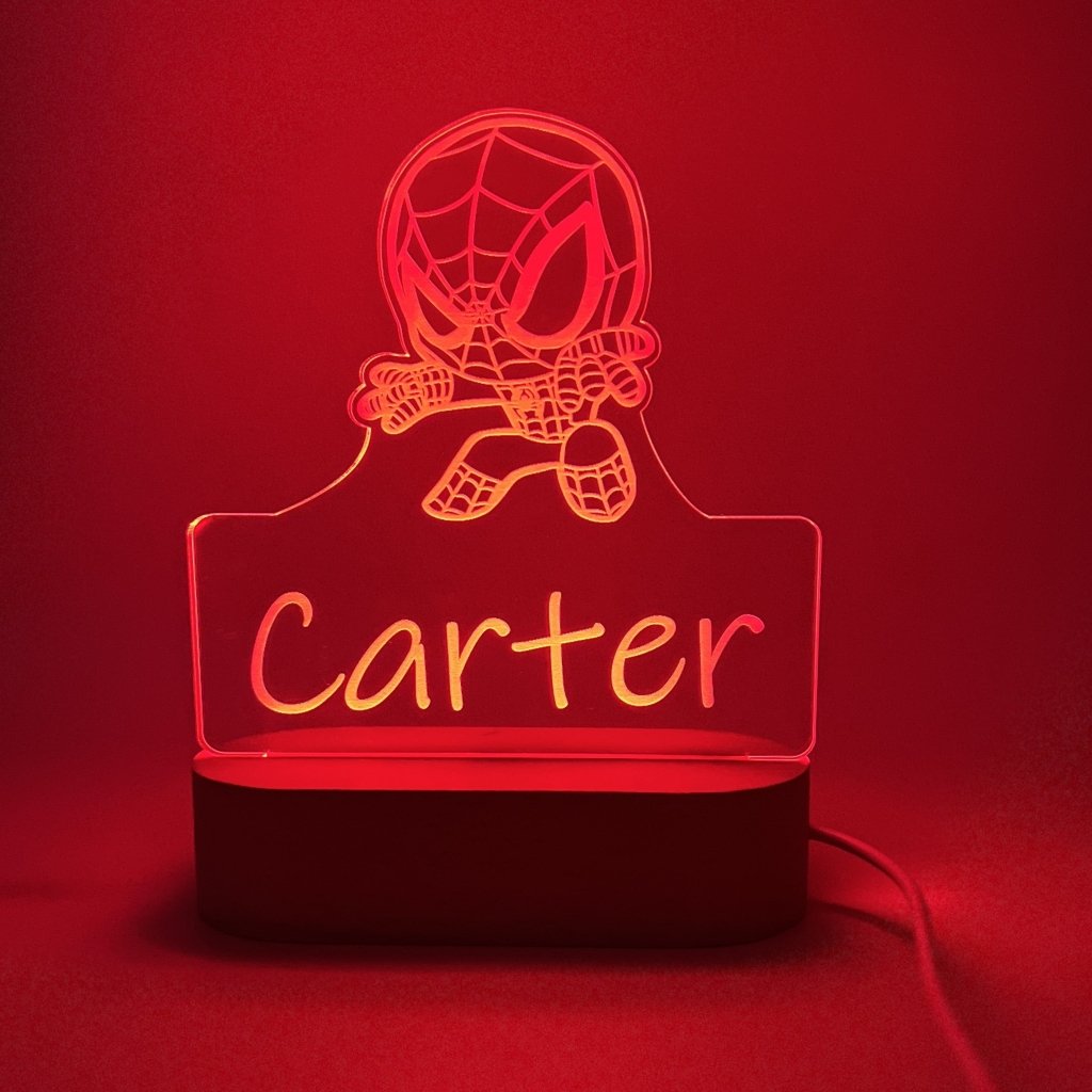 Personalised Baby Spiderman Night Light - KnK krafts