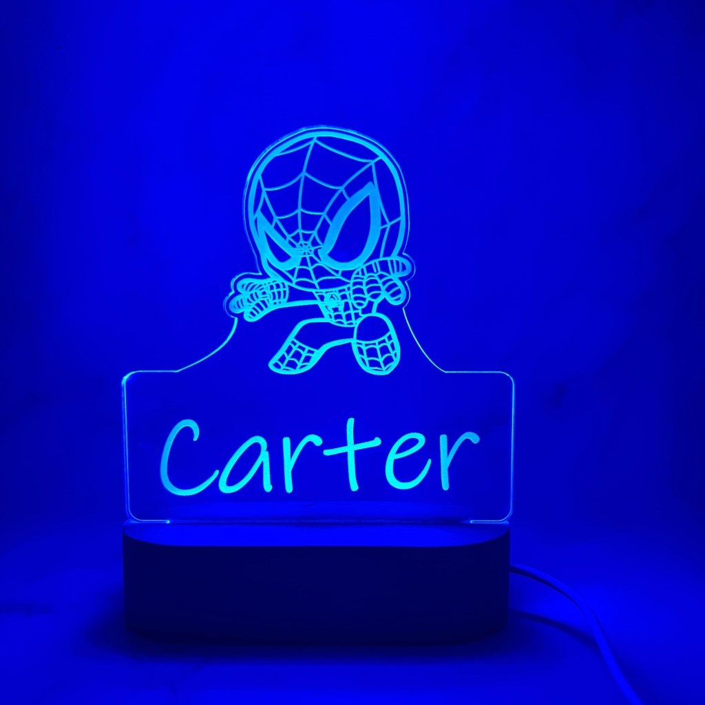 Personalised Baby Spiderman Night Light - KnK krafts