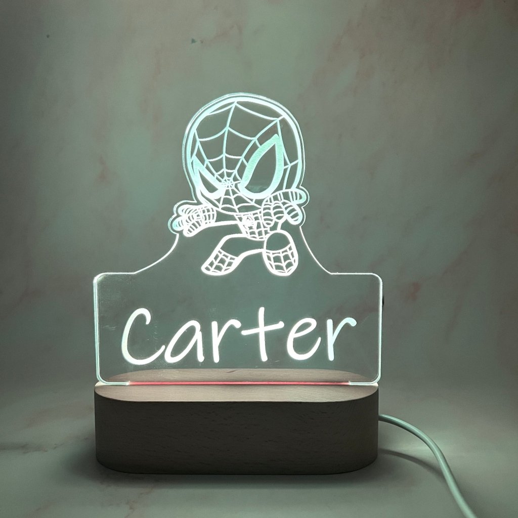 Personalised Baby Spiderman Night Light - KnK krafts