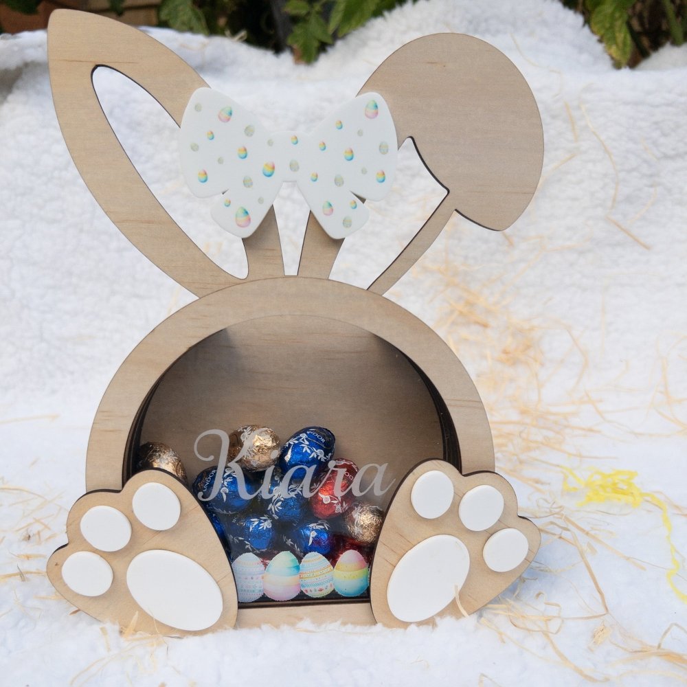 Personalised Bunny Easter Egg Holder - KnK krafts