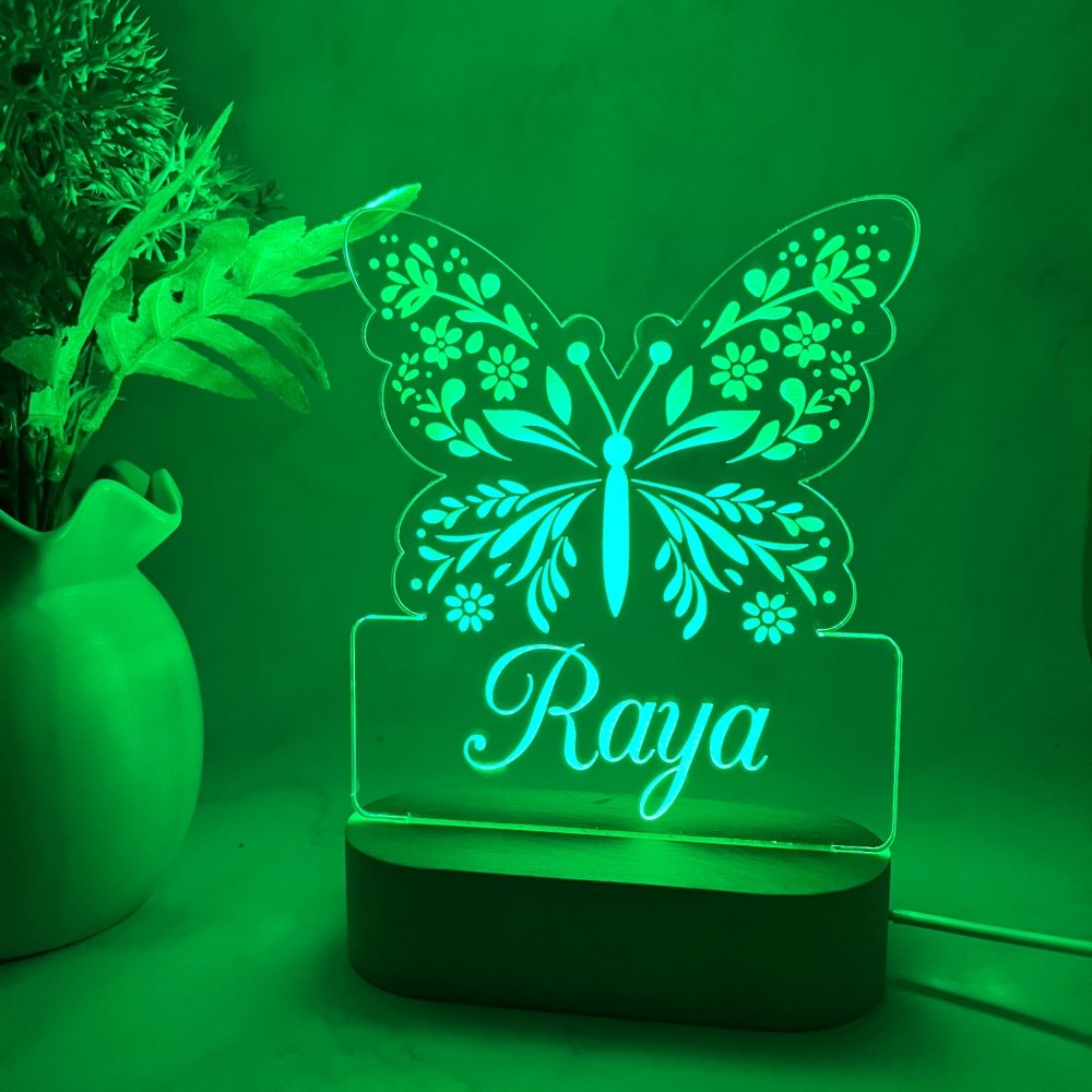 Personalised Butterfly Led Light - KnK krafts