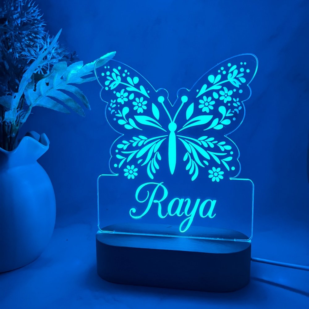 Personalised Butterfly Led Light - KnK krafts