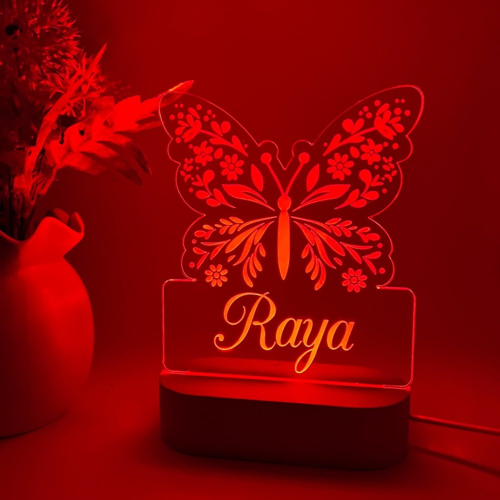 Personalised Butterfly Led Light - KnK krafts