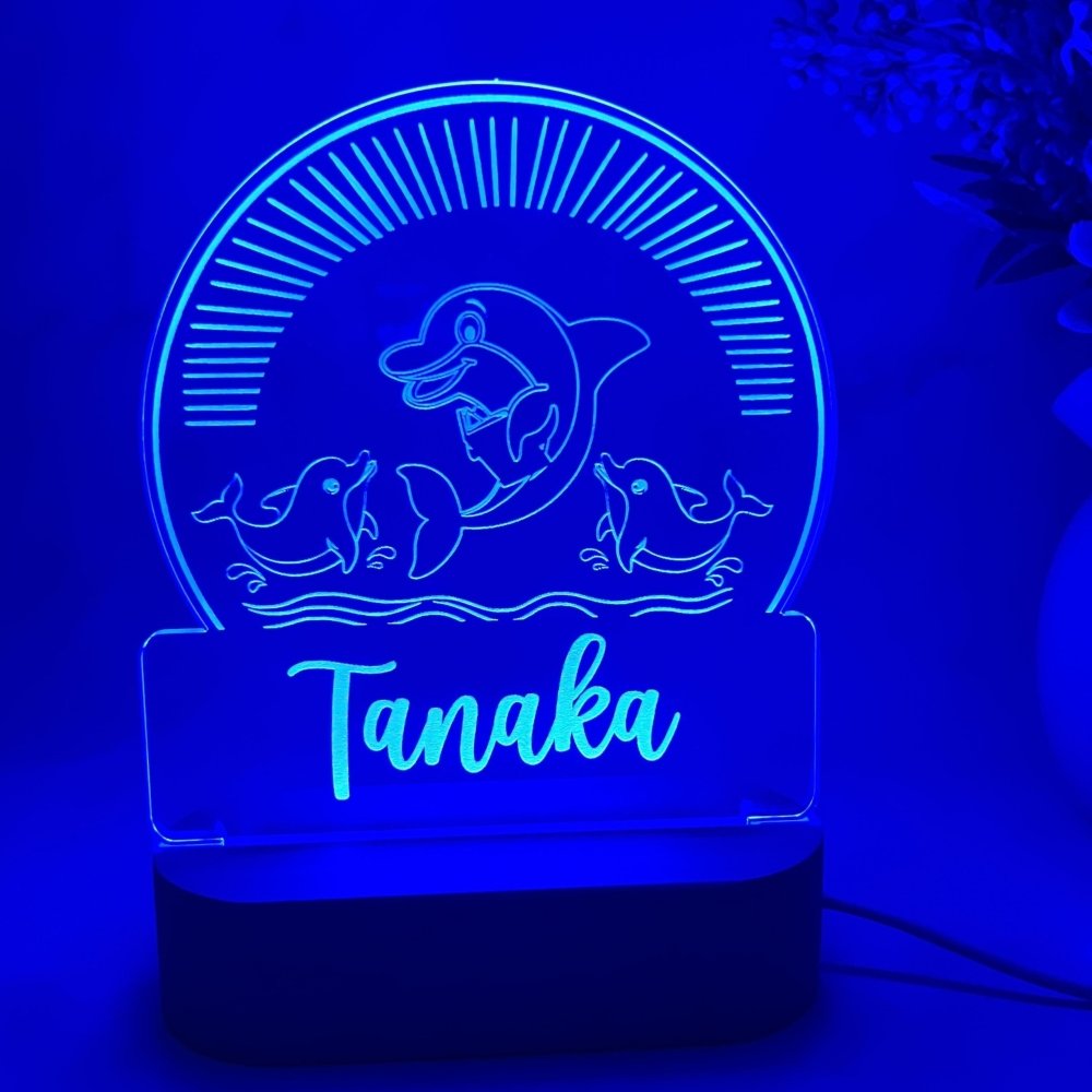 Personalised Dolphin LED Night Light - KnK krafts