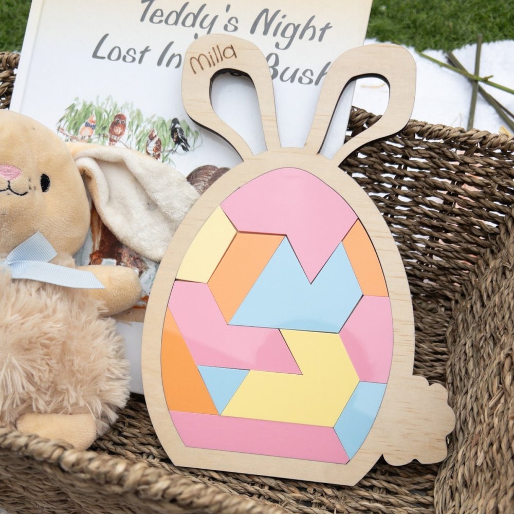 Personalised Easter Bunny Puzzle & Memory Game - KnK krafts