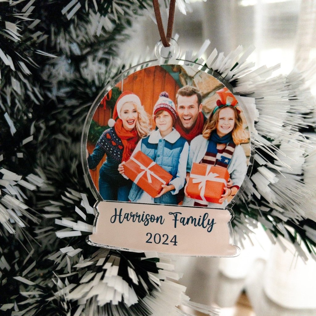 Personalised Family Photo Ornament - KnK krafts