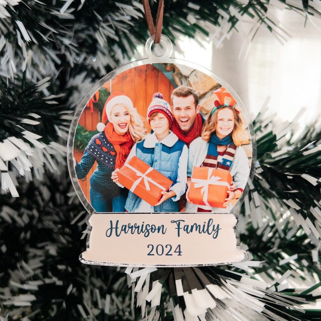 Personalised Family Photo Ornament - KnK krafts