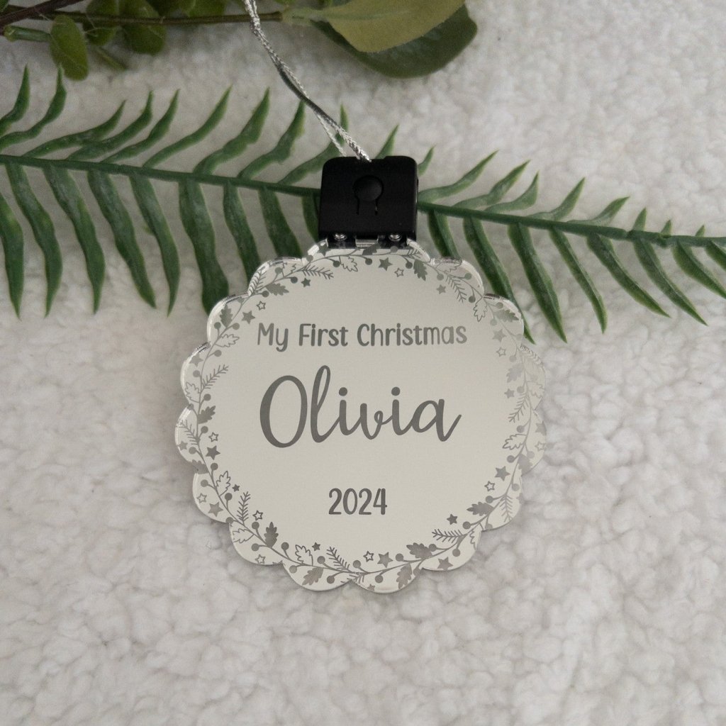 Personalised Led Light Mirrored Acrylic Ornament. - KnK krafts