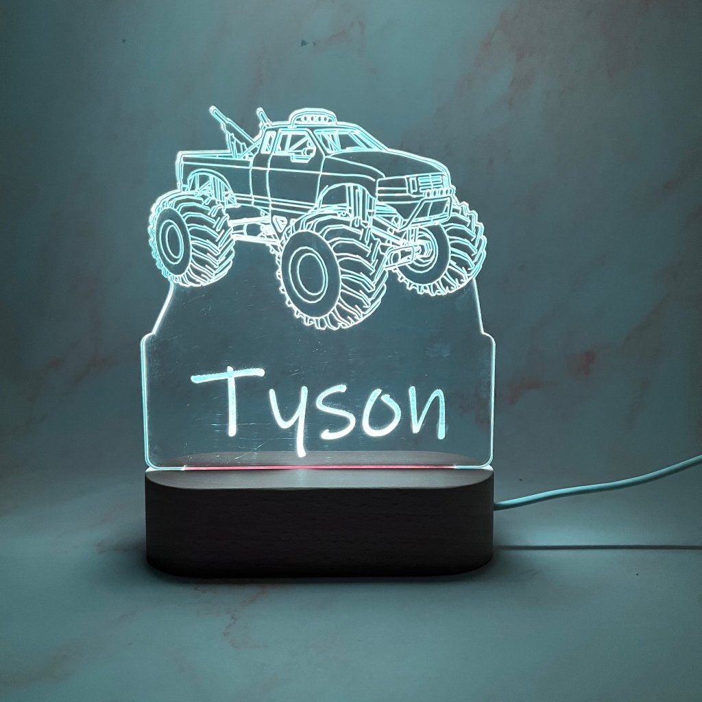 Personalised Monster Truck Led Night Light - KnK krafts