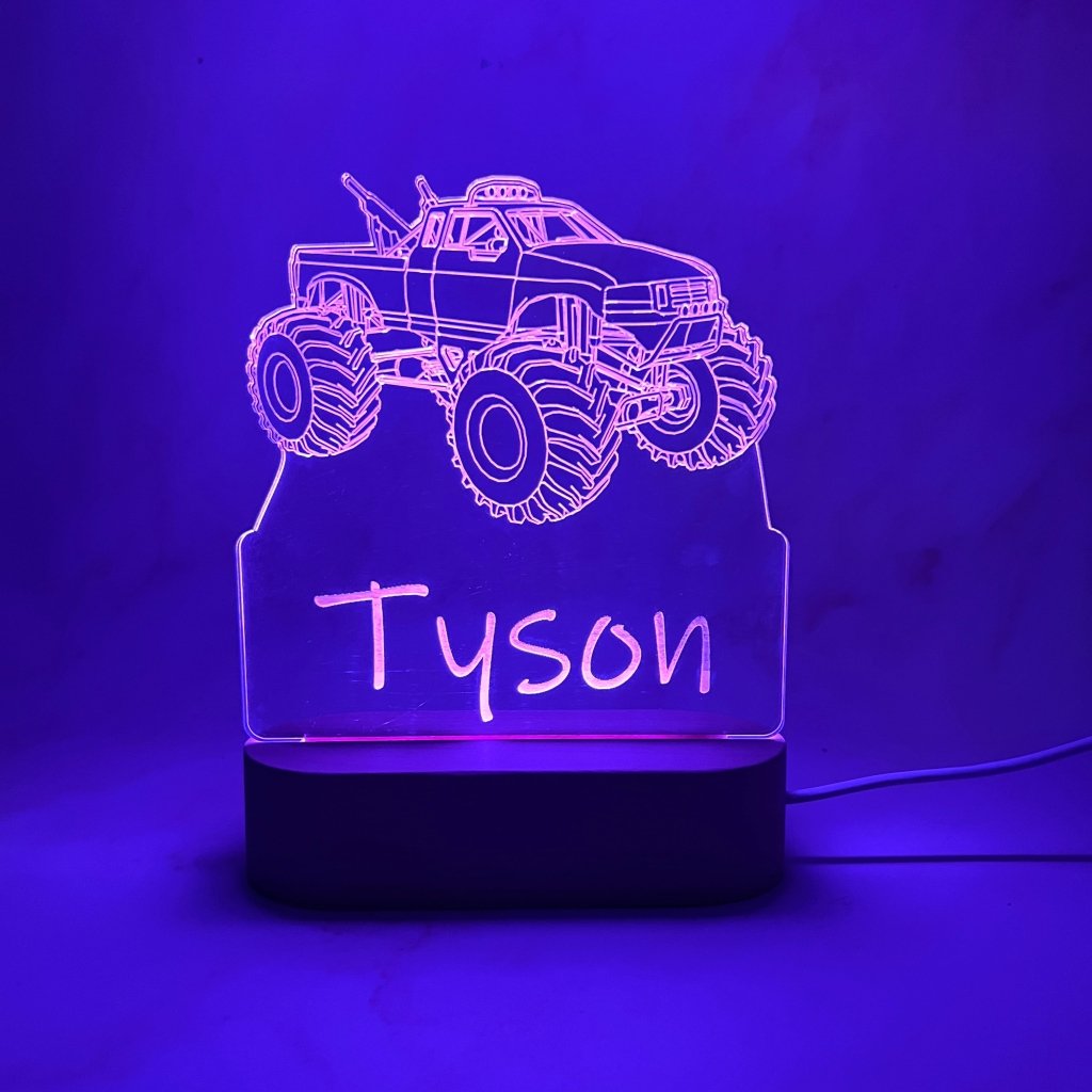 Personalised Monster Truck Led Night Light - KnK krafts