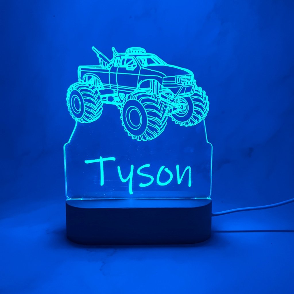 Personalised Monster Truck Led Night Light - KnK krafts