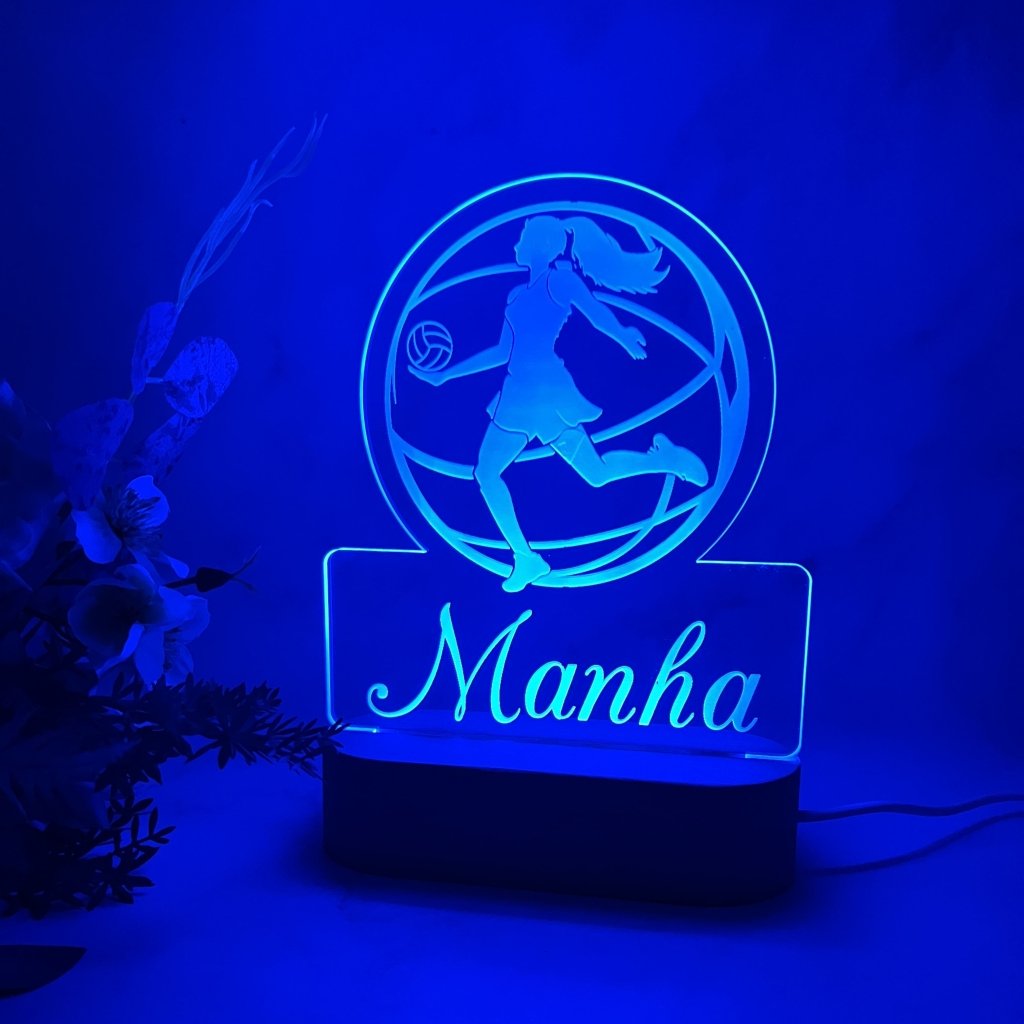 Personalised Netball Led Night Lamp 2 - KnK krafts