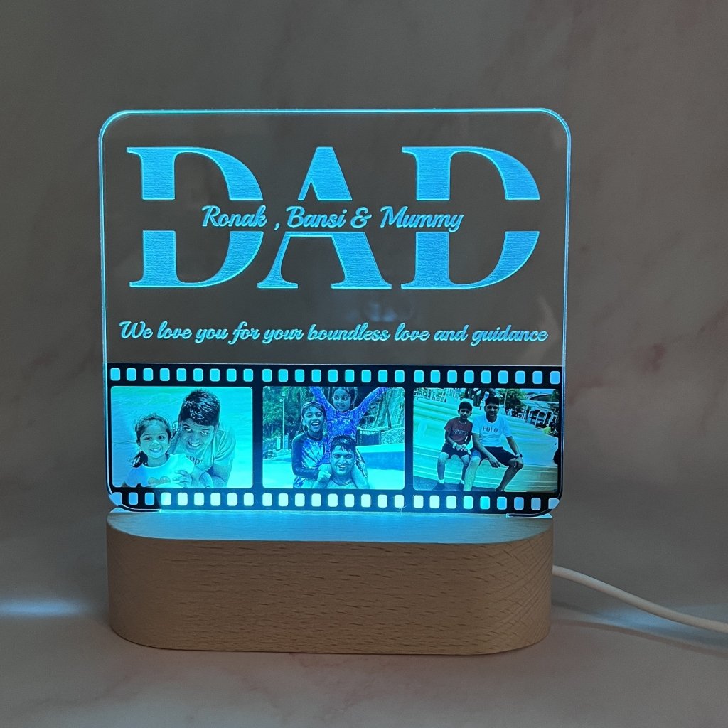 Personalised Photo Light - DAD - KnK krafts