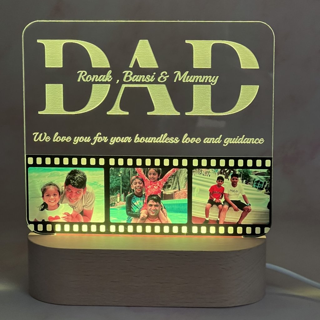 Personalised Photo Light - DAD - KnK krafts