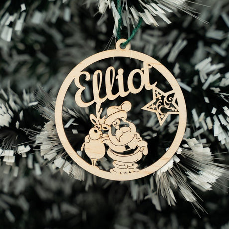 Personalised Santa Christmas Ornaments - KnK krafts