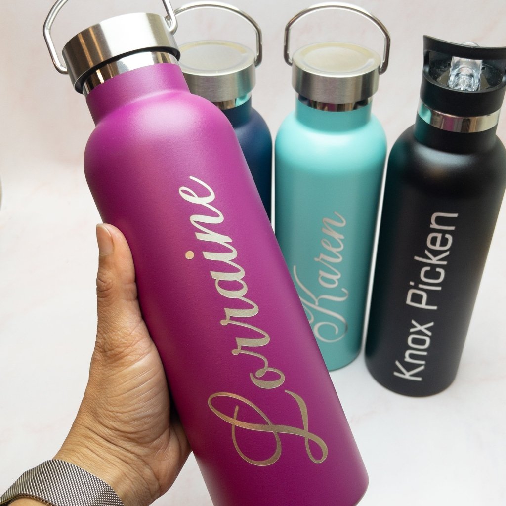 Personalised stainless steel water bottles-750ml - KnK krafts