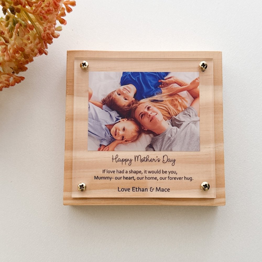 Personalised Wooden Photo Plaque - KnK krafts