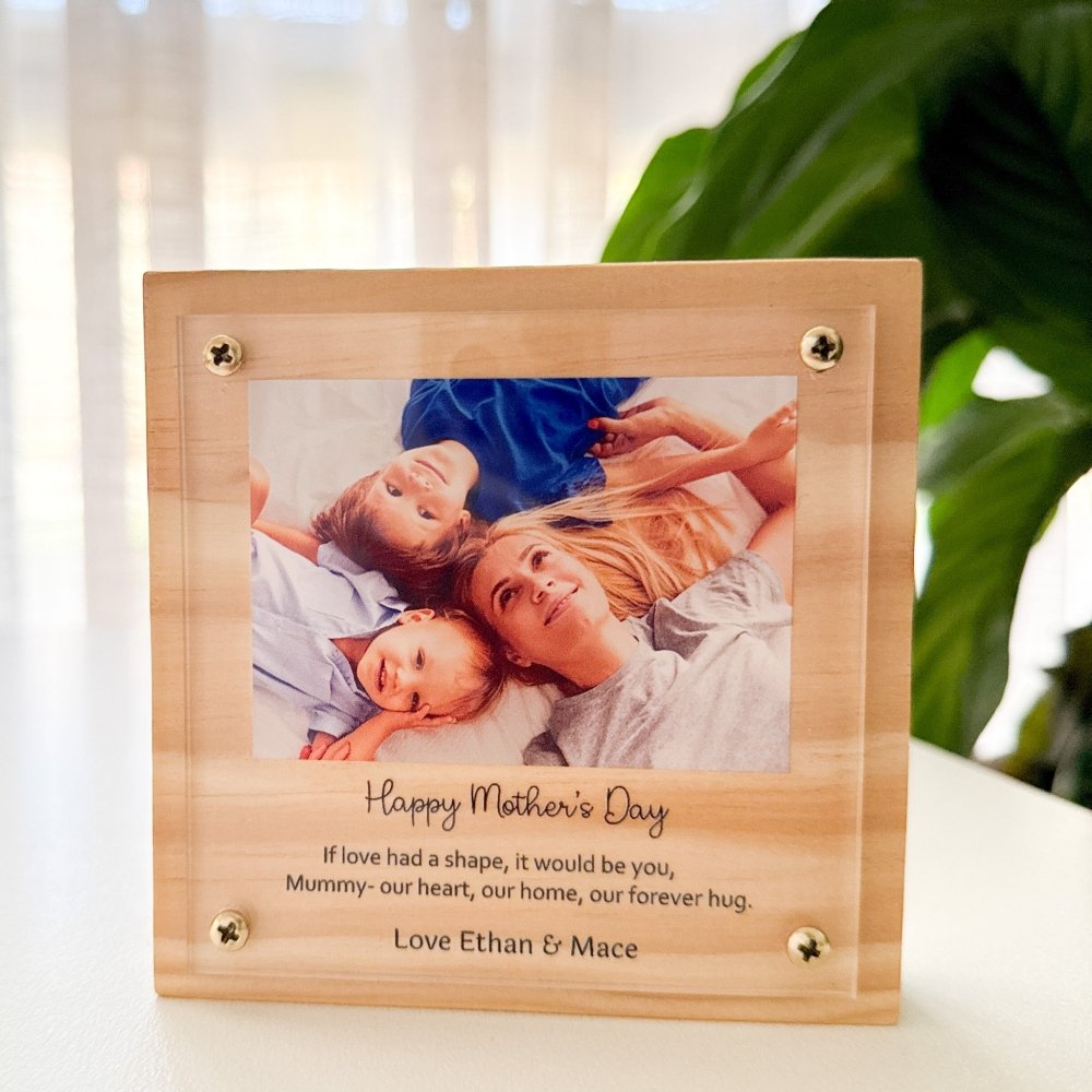 Personalised Wooden Photo Plaque - KnK krafts