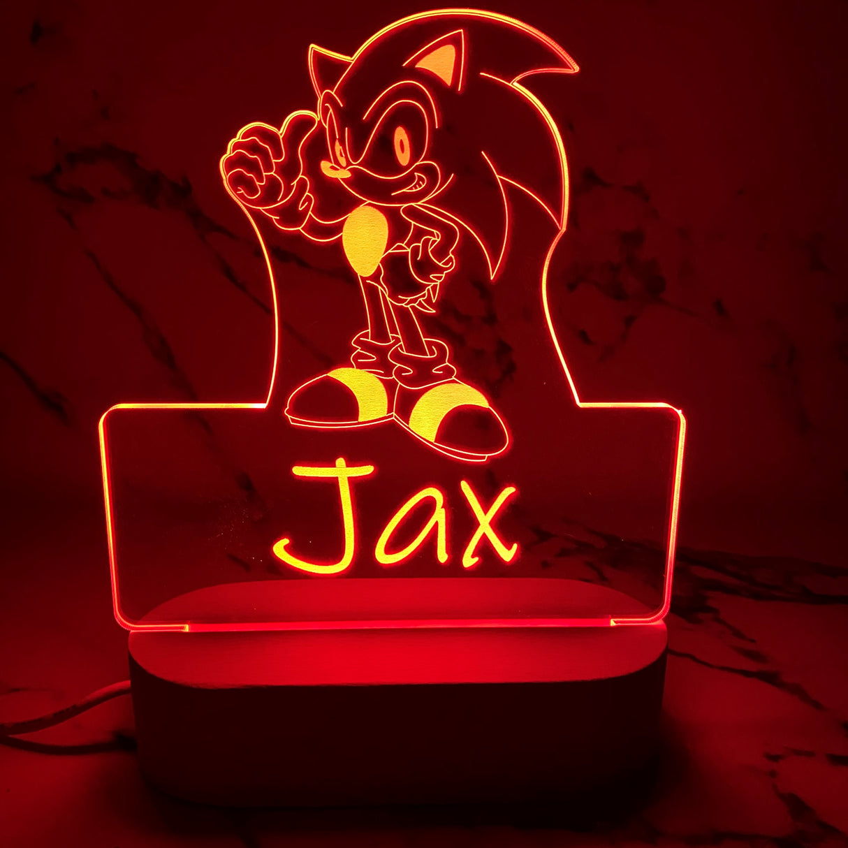 Personalised Sonic Led Night Light - KnK krafts