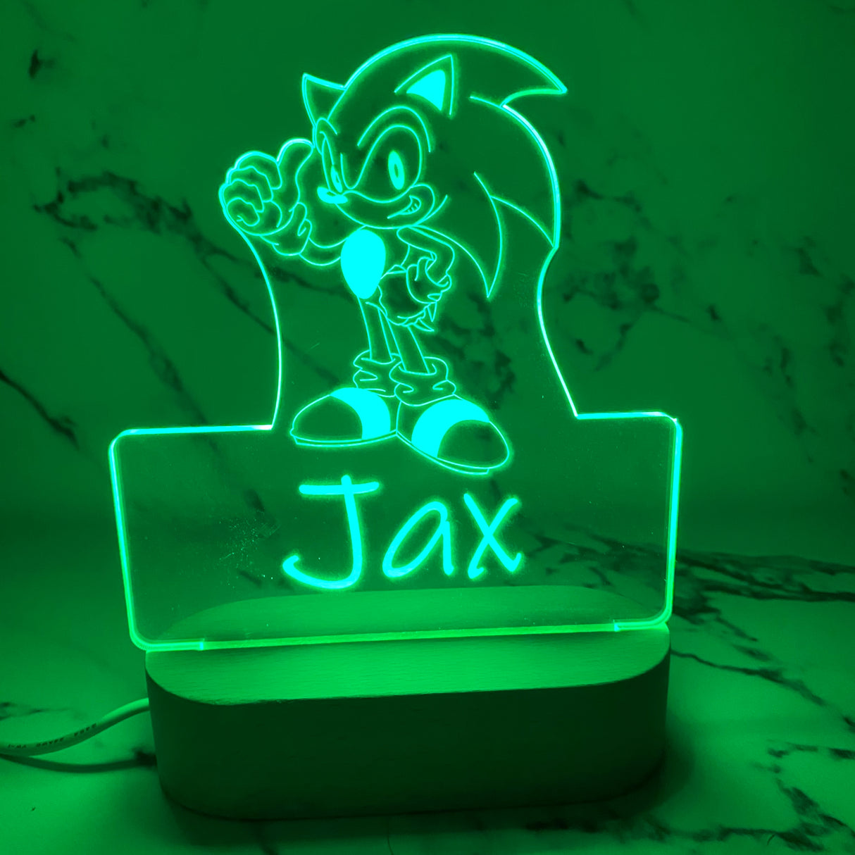 Personalised Sonic Led Night Light - KnK krafts