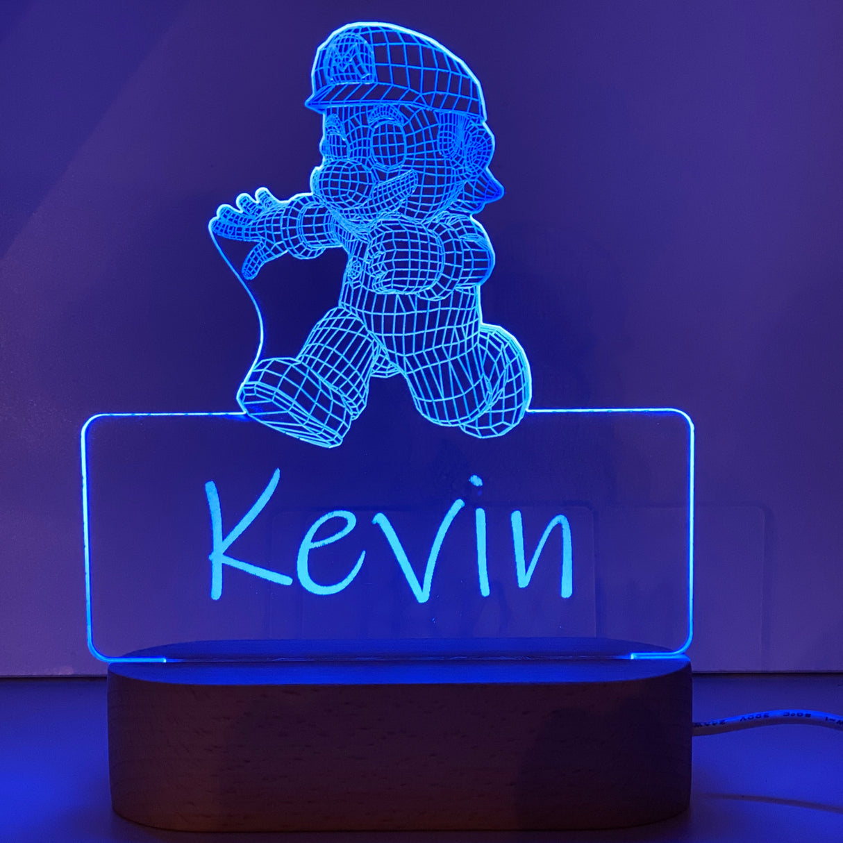 Personalised Super Mario Led Night Lamp - KnK krafts