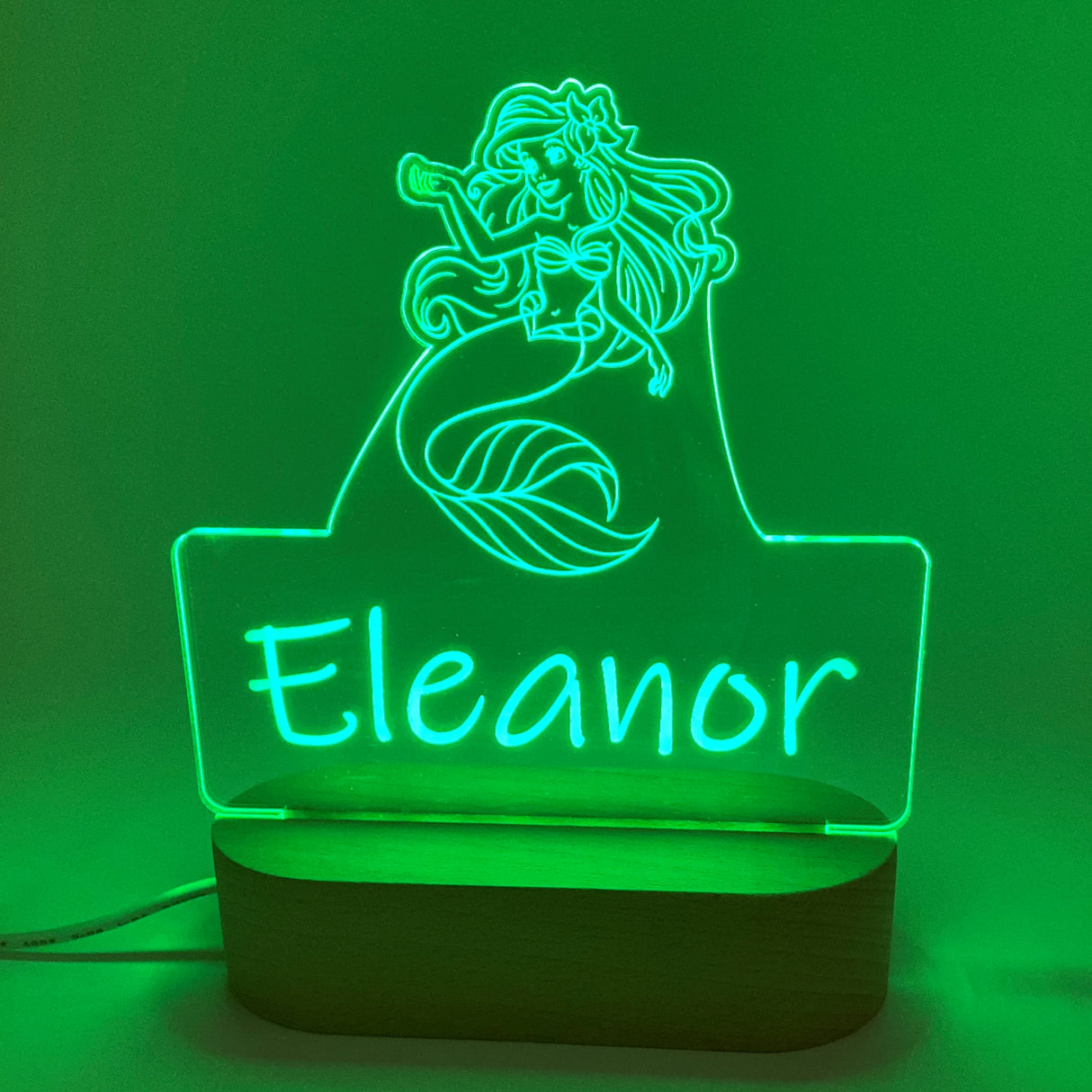 Personalised Ariel Led Night Lamp - KnK krafts