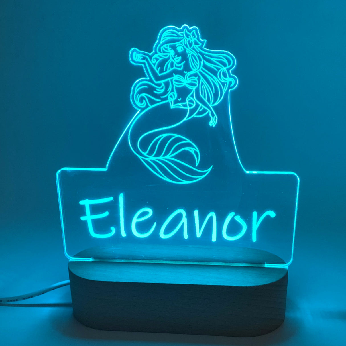 Personalised Ariel Led Night Lamp - KnK krafts