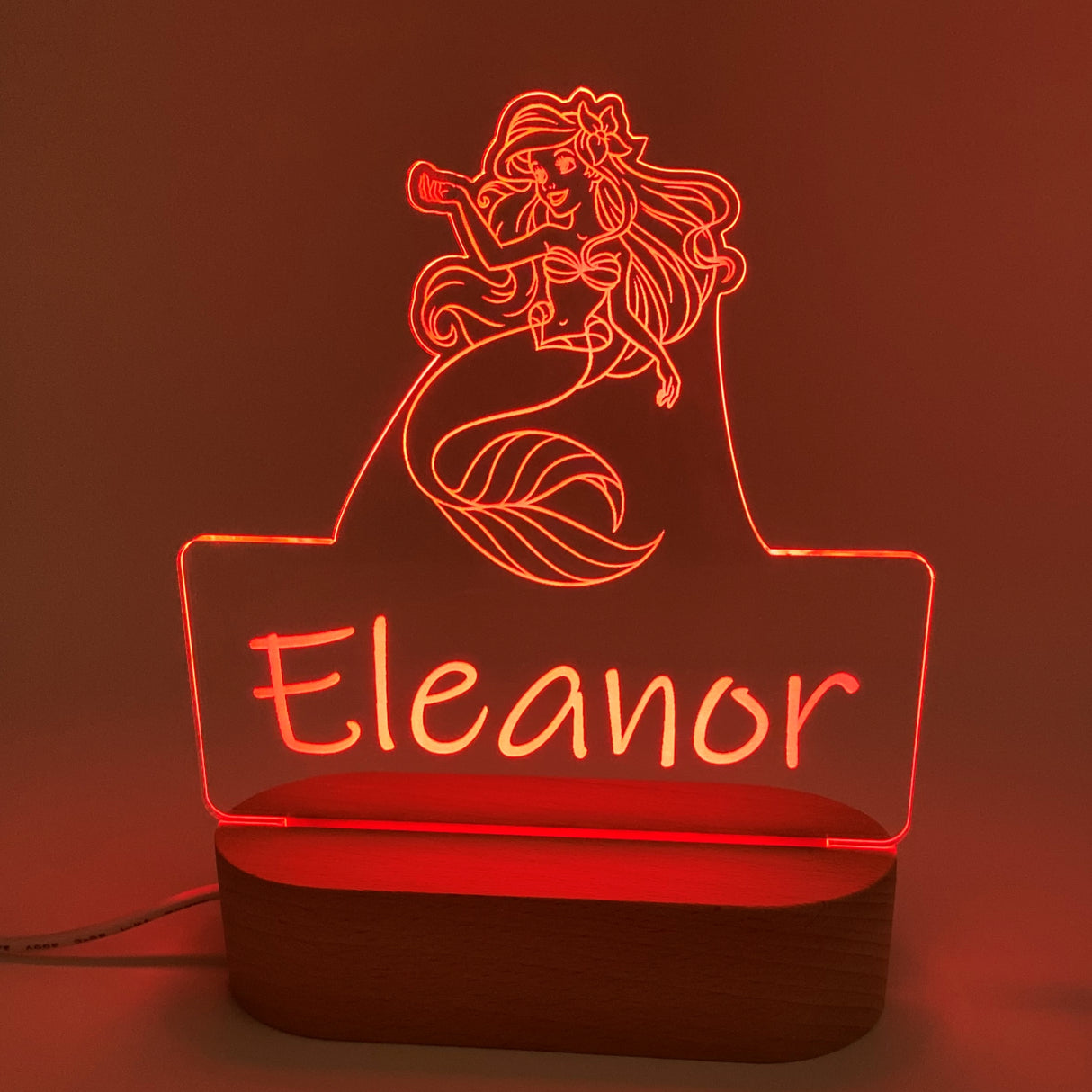 Personalised Ariel Led Night Lamp - KnK krafts
