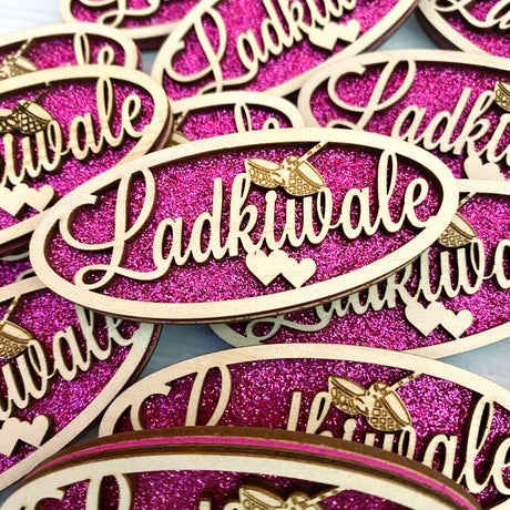 Wooden Wedding Broaches - KnK krafts