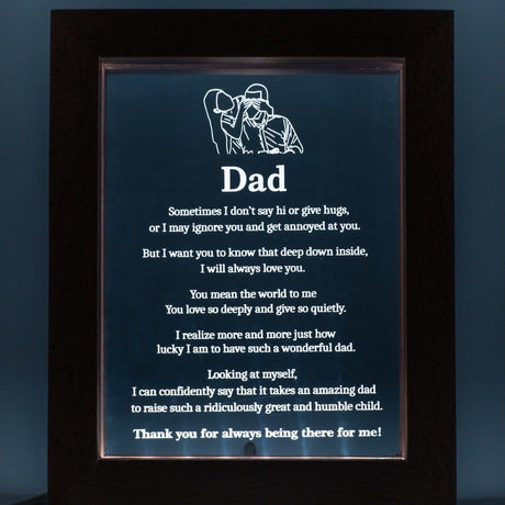 Father’s Day LED Light Frame - KnK krafts