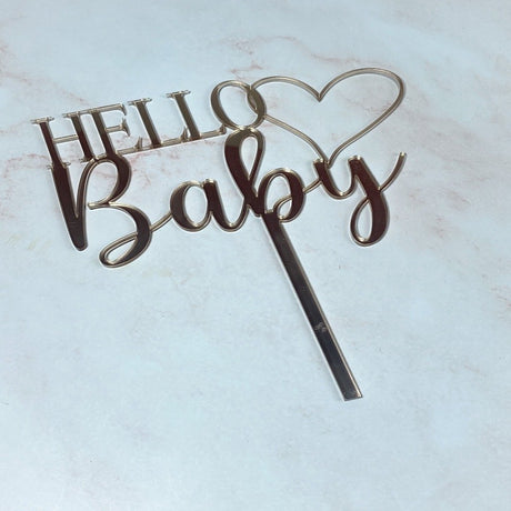 Hello Baby Cake Topper - KnK krafts