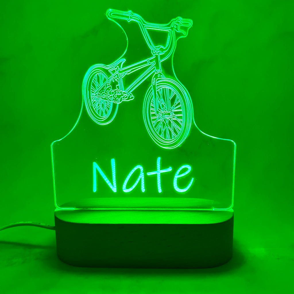 Personalised Bicycle Led Night Light - KnK krafts