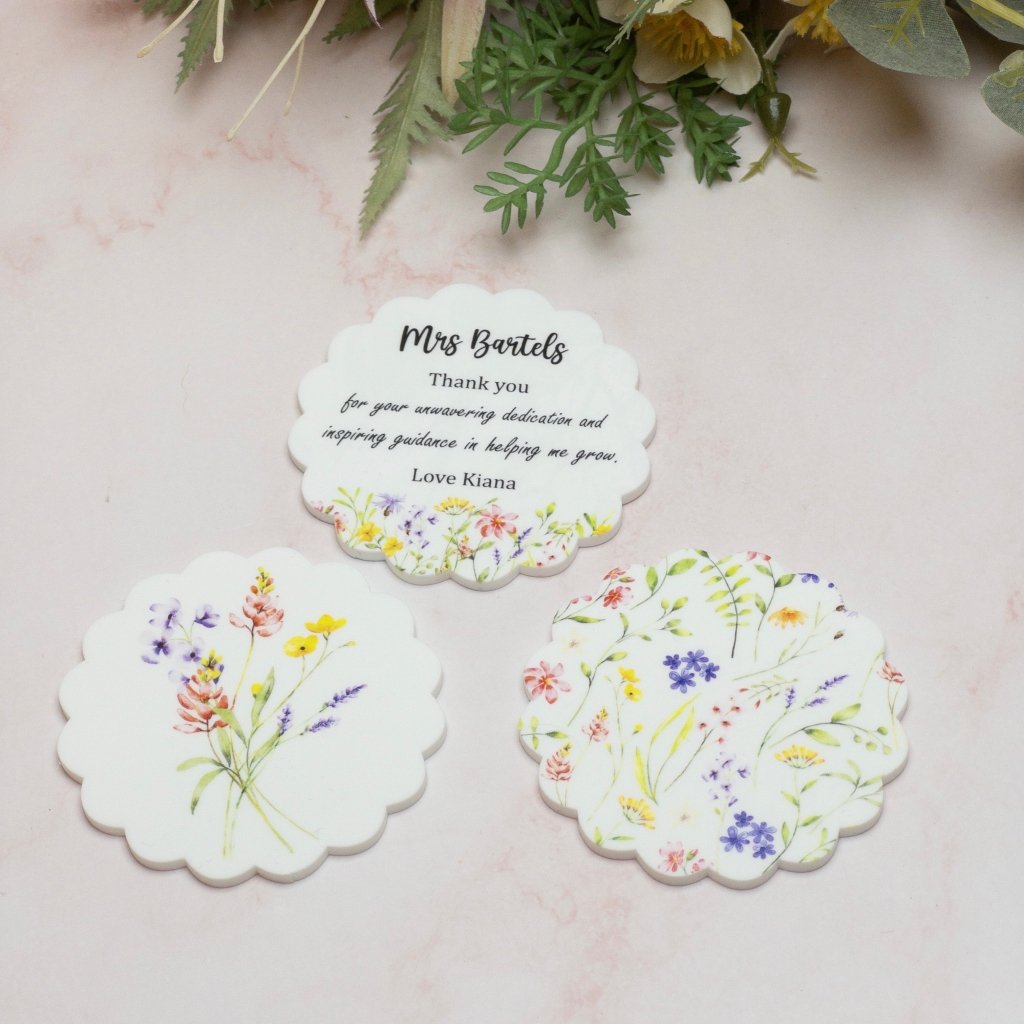 Personalised Floral Fridge Magnet Set of 3 - KnK krafts
