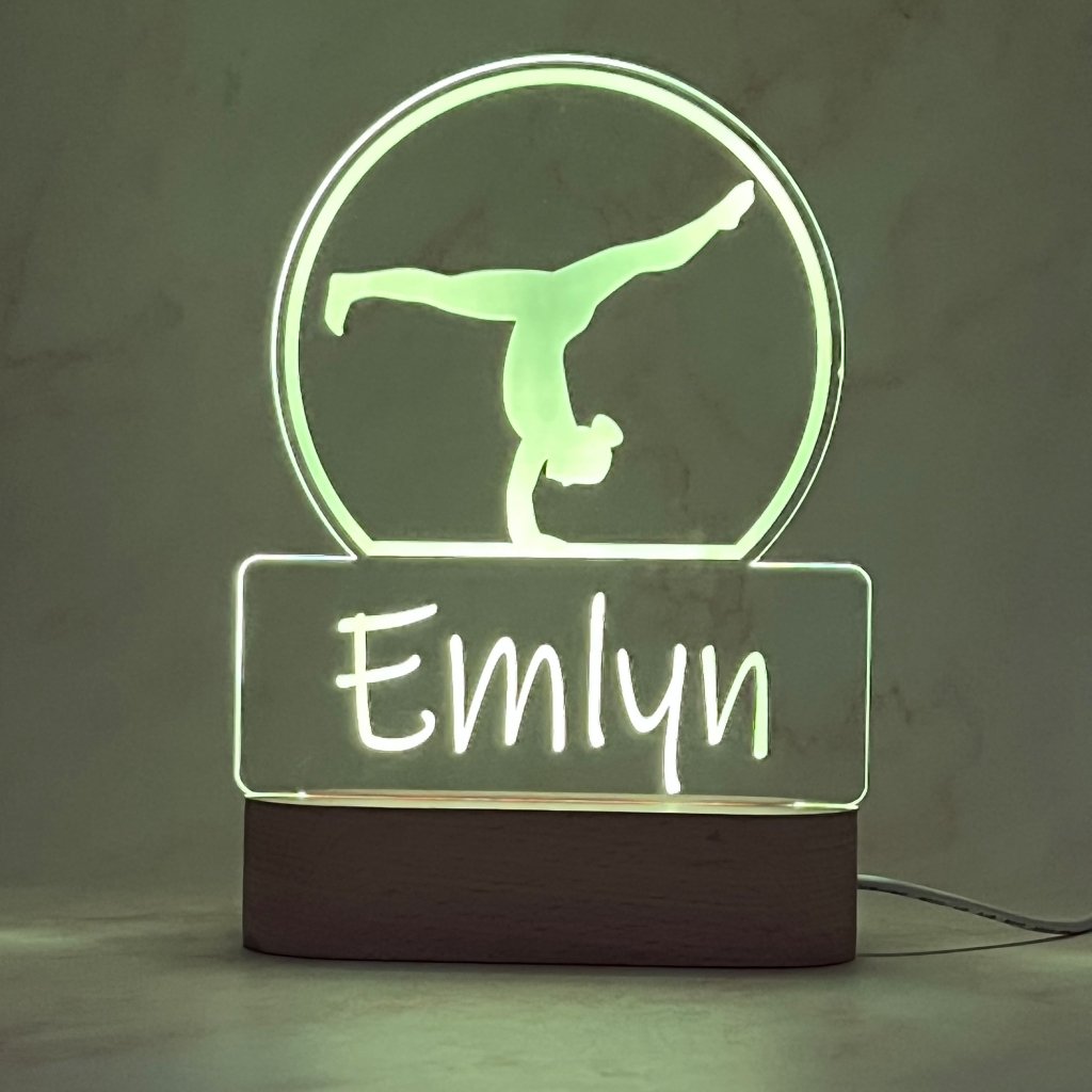 Personalised Gymnast Led Night Light - KnK krafts