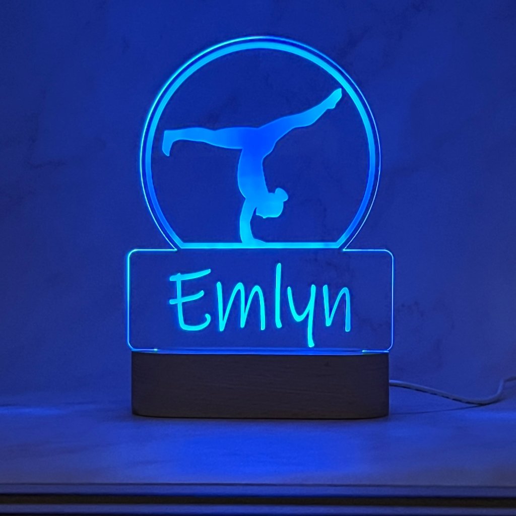 Personalised Gymnast Led Night Light - KnK krafts
