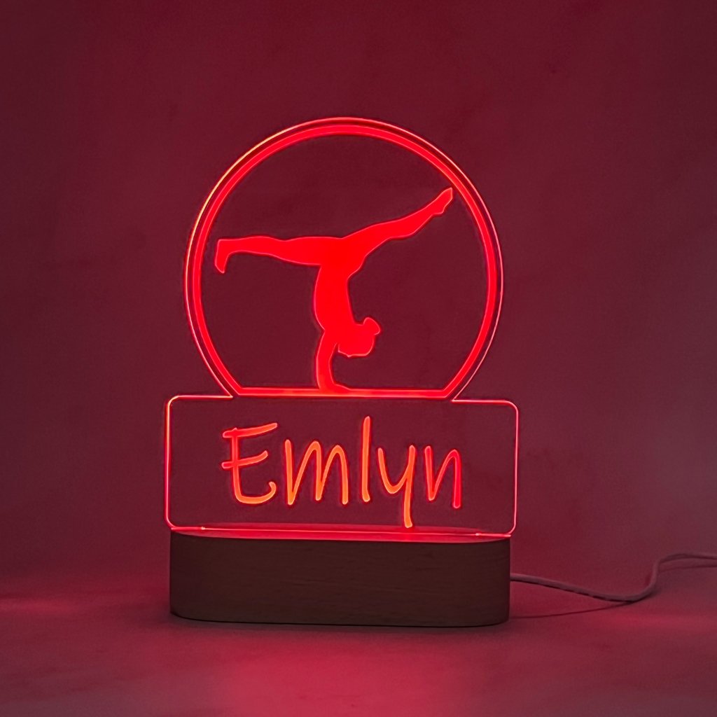Personalised Gymnast Led Night Light - KnK krafts