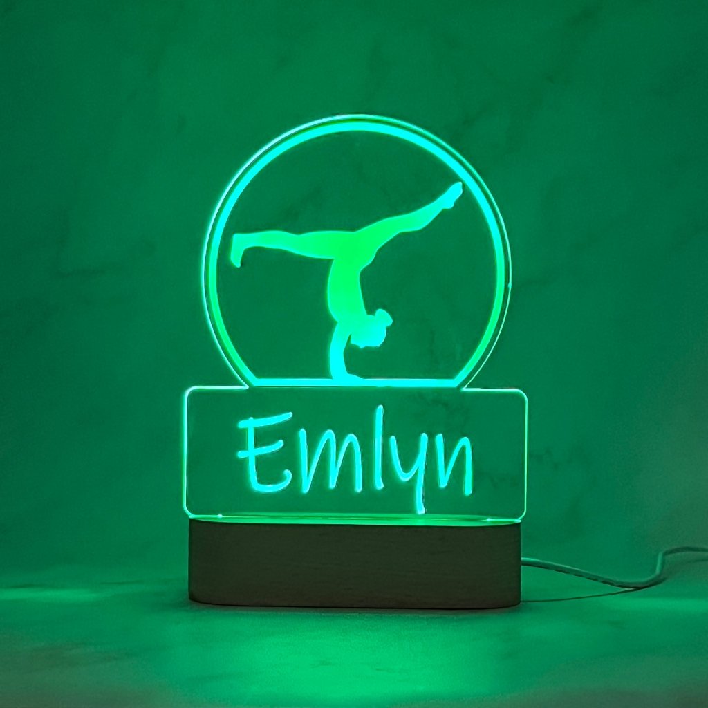 Personalised Gymnast Led Night Light - KnK krafts