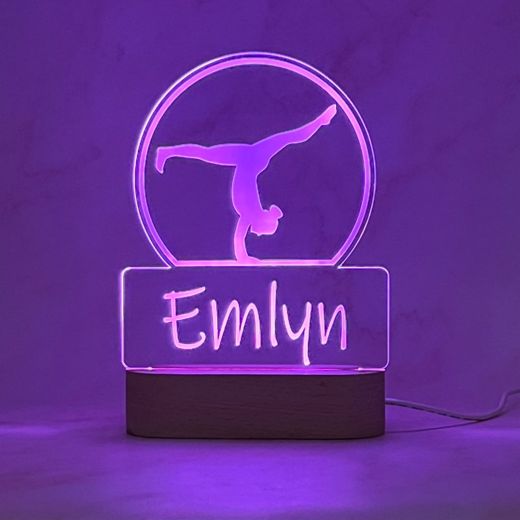 Personalised Gymnast Led Night Light - KnK krafts