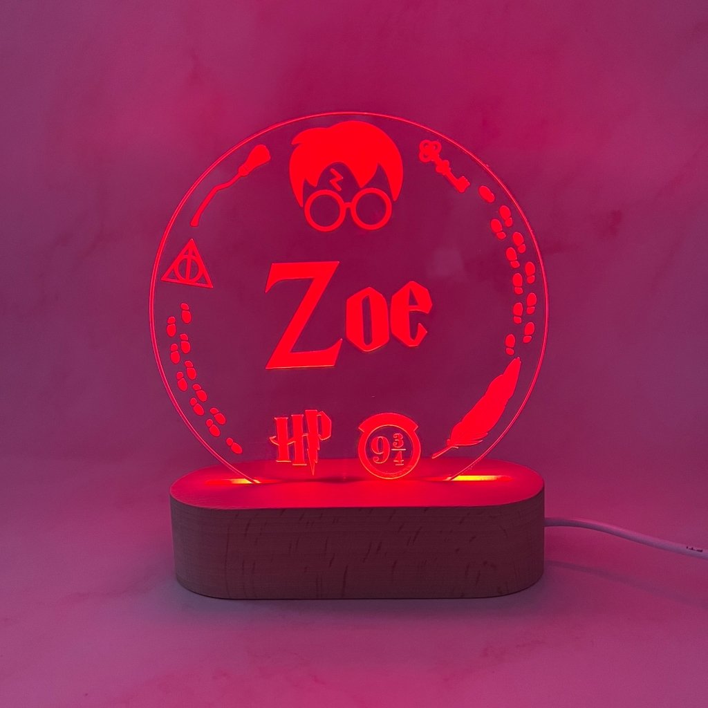 Personalised Harry Potter Led Night Light - KnK krafts
