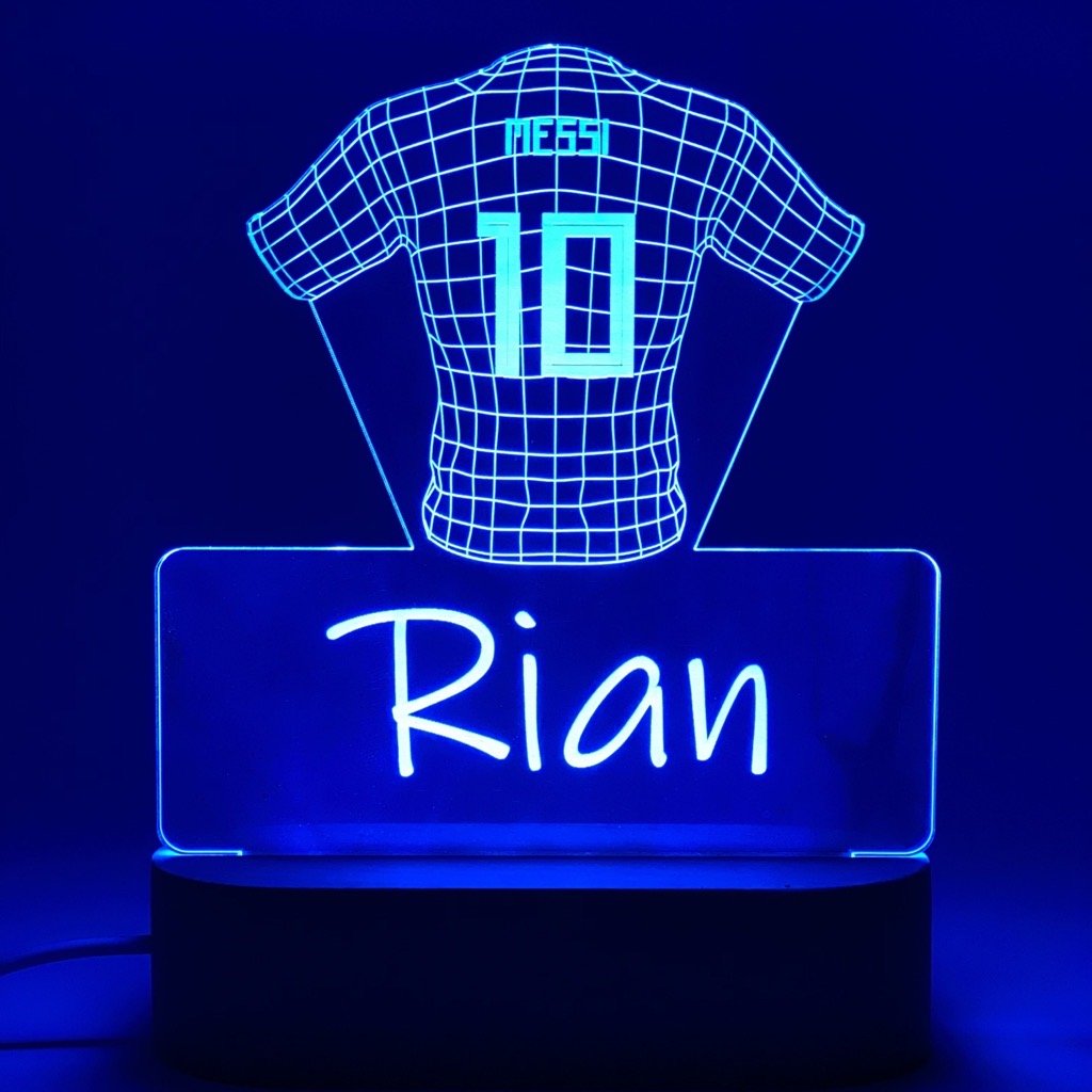 Personalised Jersey Led Night Lamp - KnK krafts