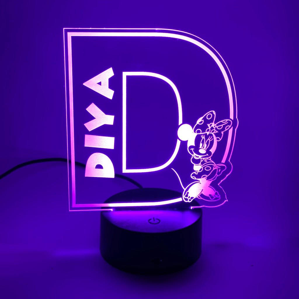 Personalised Monogram Led Night Light - KnK krafts